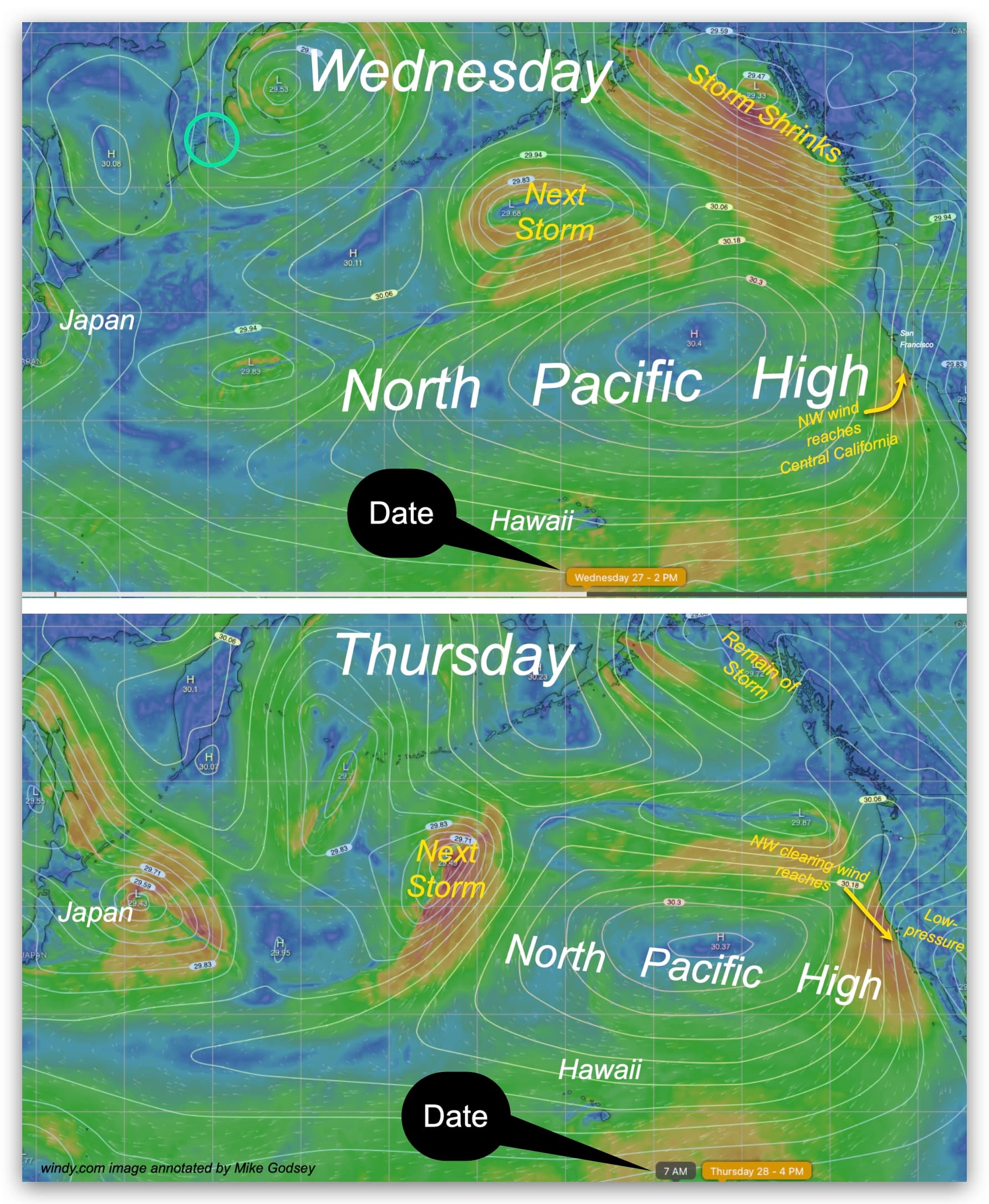 West Coast Wind Blog: Day by Day anatomy of how a storm leads to NW clearing winds on the West Coast
