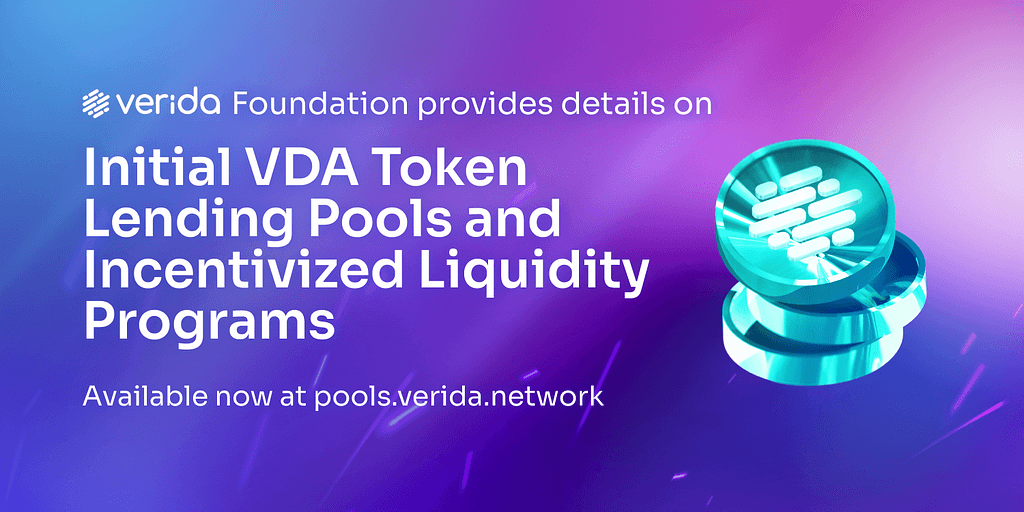 Verida Foundation Unveils Initial VDA Token Lending Pools Details