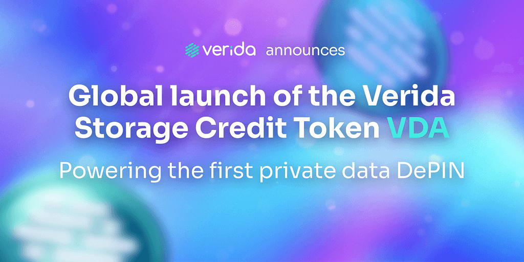 Verida Announces Launch of VDA Storage Credit Token