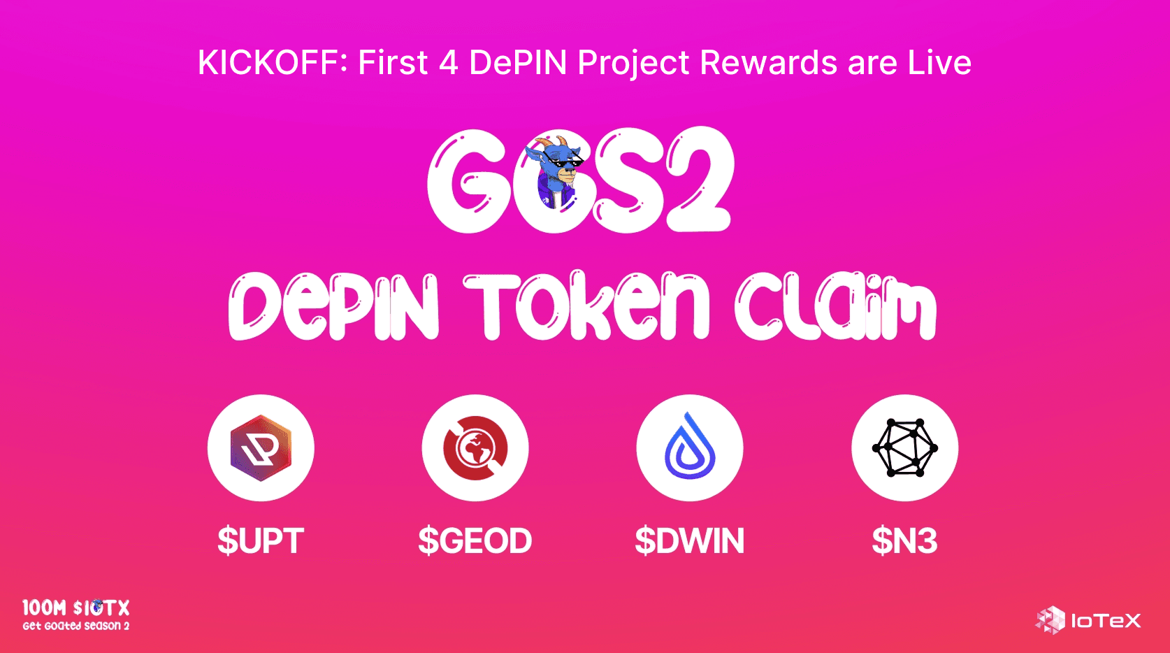 Reward Distribution Phase with Geodnet, Drop Wireless, and Uprock Underway