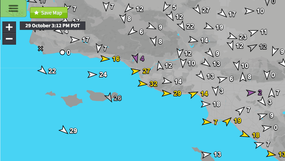 Unusual Wind Patterns Hit Coastal California