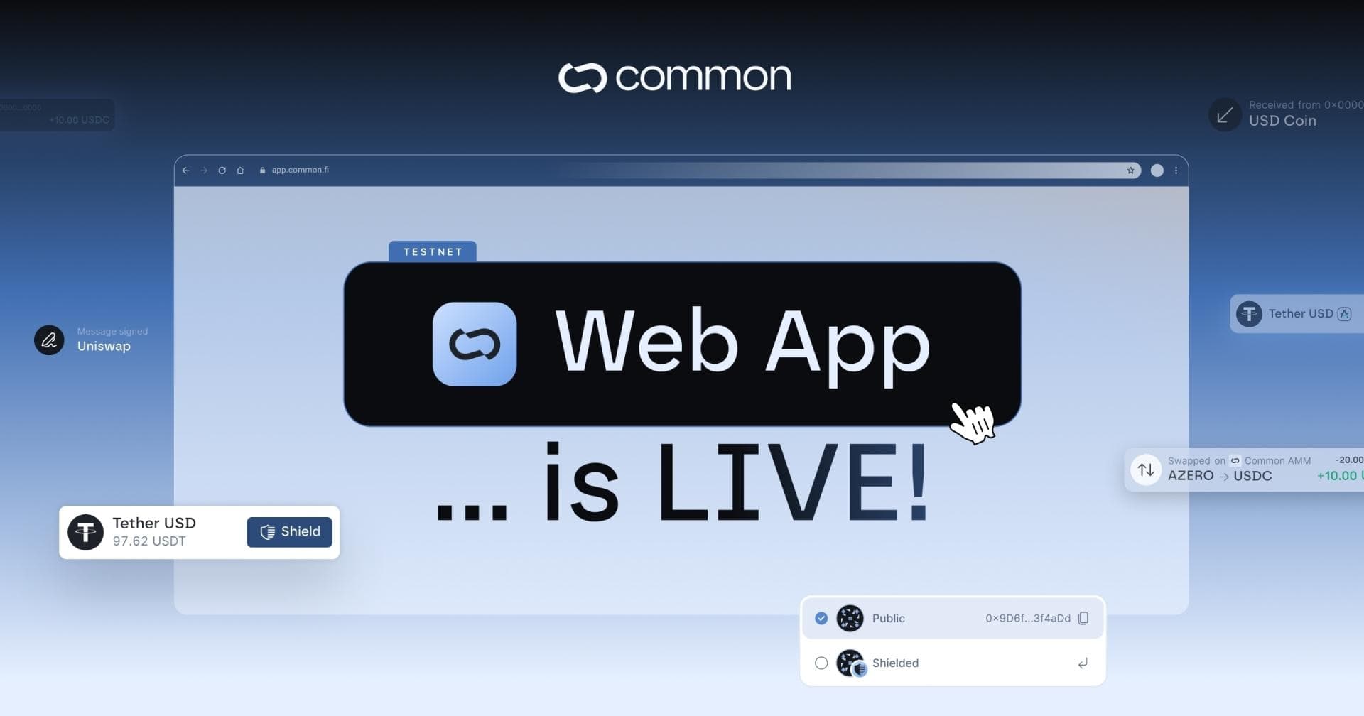 Common Launches Privacy-First DeFi Platform on Aleph Zero Infrastructure