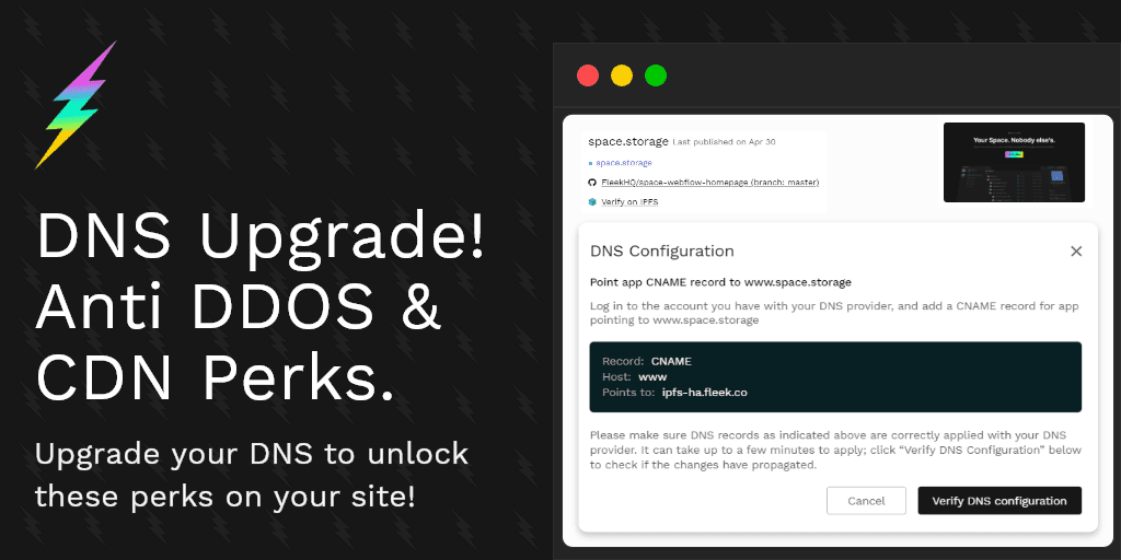 Upgrading DNS Configuration for Faster and Safer Hosting on Fleek
