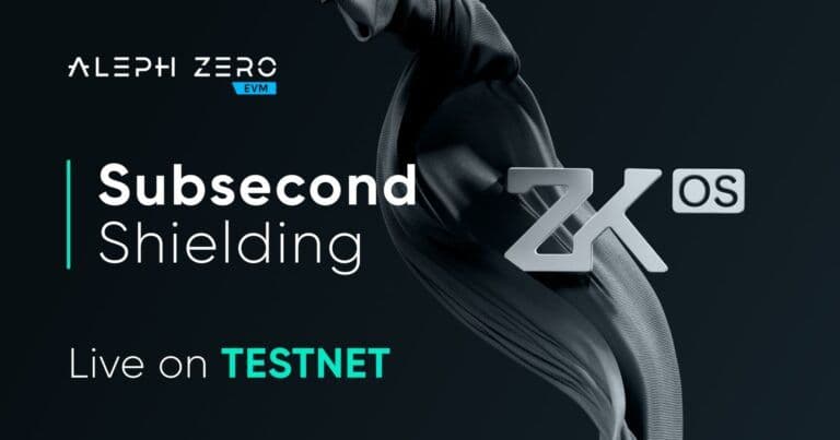 Aleph Zero Launches Subsecond Shielding on Testnet, Bringing Client-Side ZK Privacy for DeFi