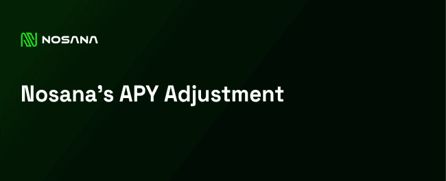 Nosana Announces Modifications to Staking APY for Sustainable Growth