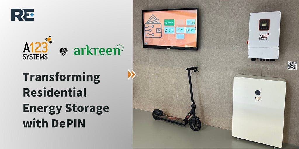 Arkreen and A123 Systems Showcase Integrating Residential Energy Storage with IoT and Blockchain at RE+